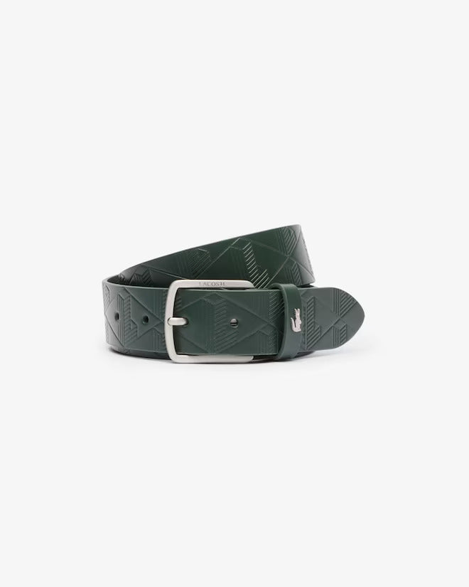 Lacoste Men's Monogram Leather Belt