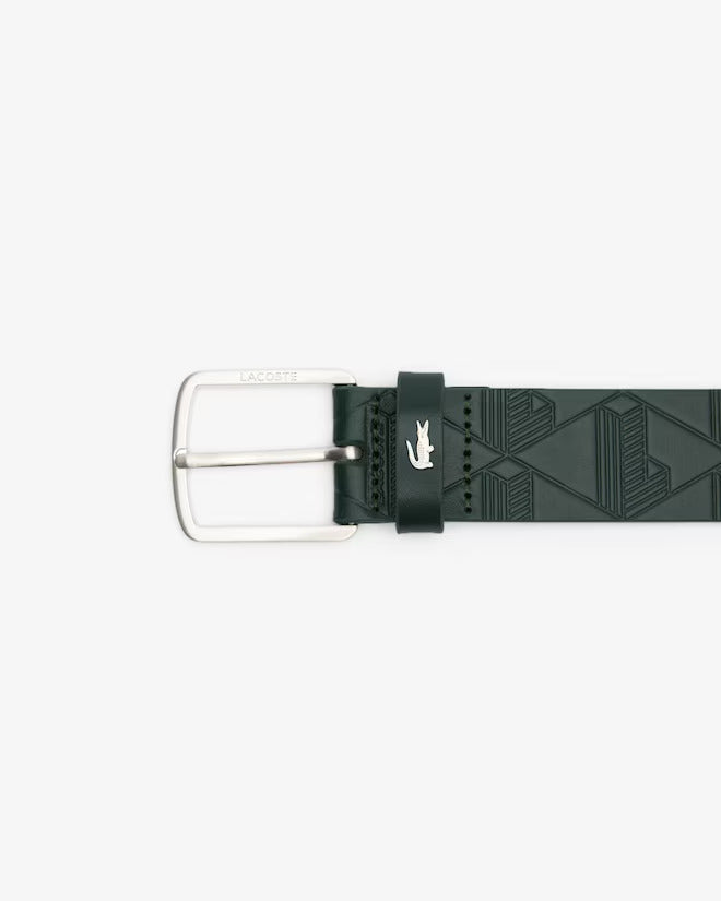 Lacoste Men's Monogram Leather Belt