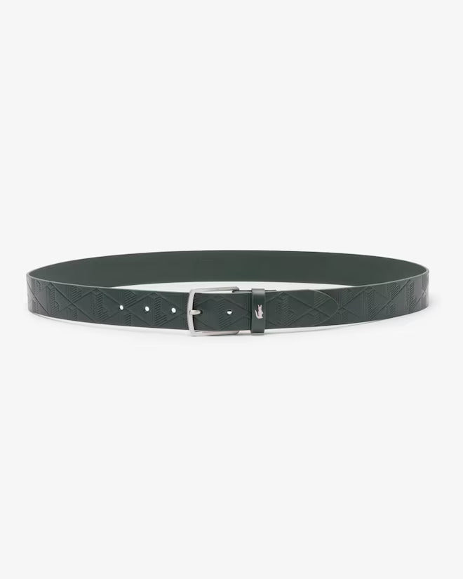 Lacoste Men's Monogram Leather Belt