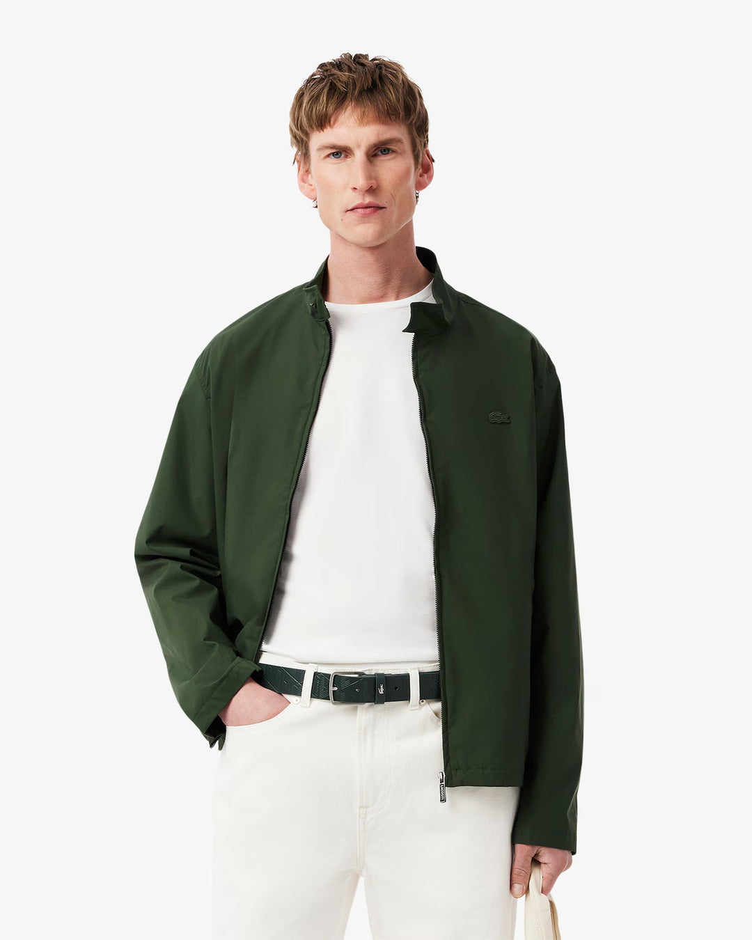 Lacoste Men's Monogram Leather Belt