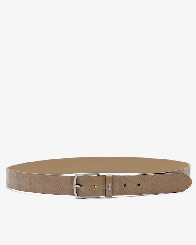 Lacoste Men's Monogram Leather Belt