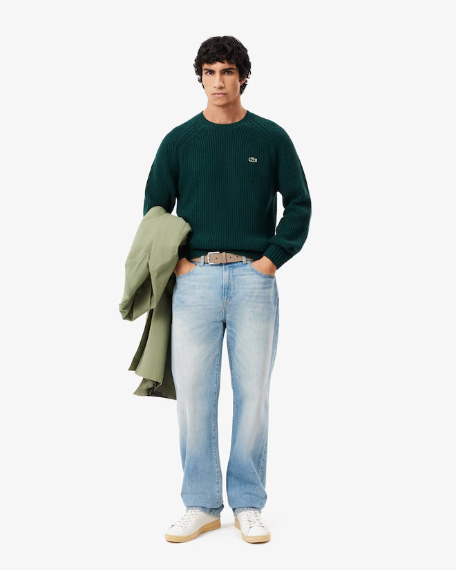 Lacoste Men's Monogram Leather Belt