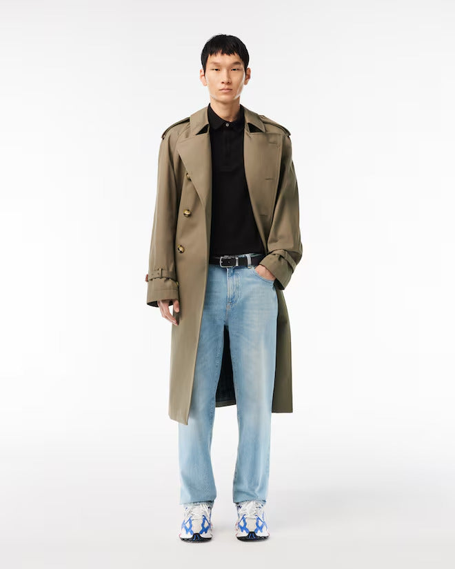 Lacoste Men's Smooth Leather Belt & Buckle Gift Set