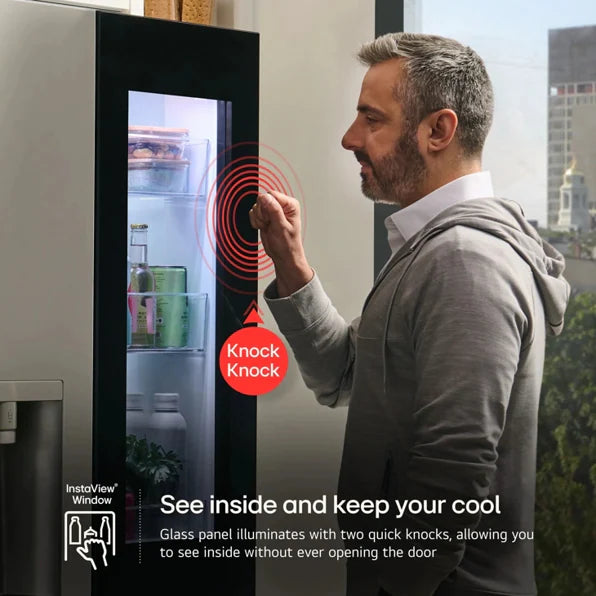 LG 36-inch Wide InstaView® Counter-Depth Refrigerator - 23 cu. ft. - LRMVC2306S