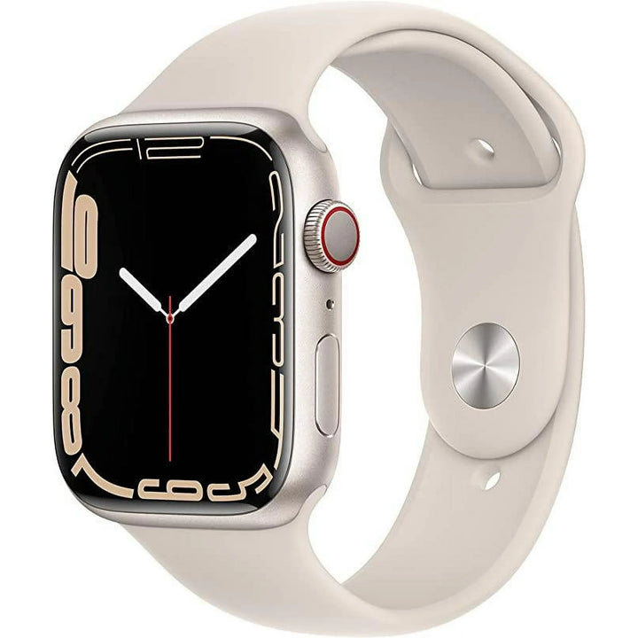 Restored Apple Watch Series 7 45MM Starlight - Aluminum Case - Starlight Sport Band (Refurbished)