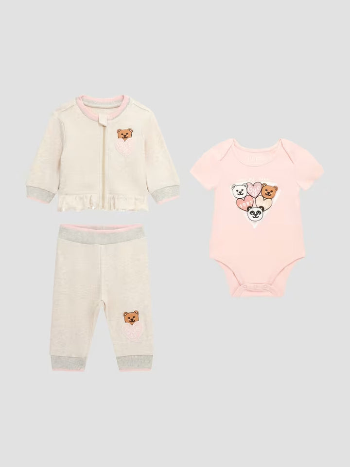 Guess Bear Bodysuit and Sweat Set (0-12M)