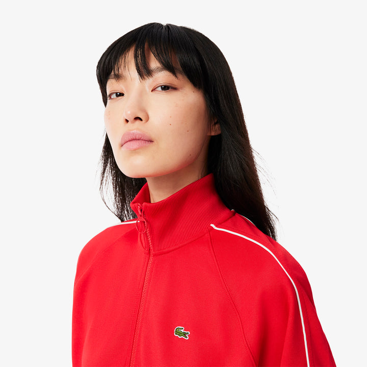 Lacoste Women's Paris Zip-Up Piqué Sweatshirt