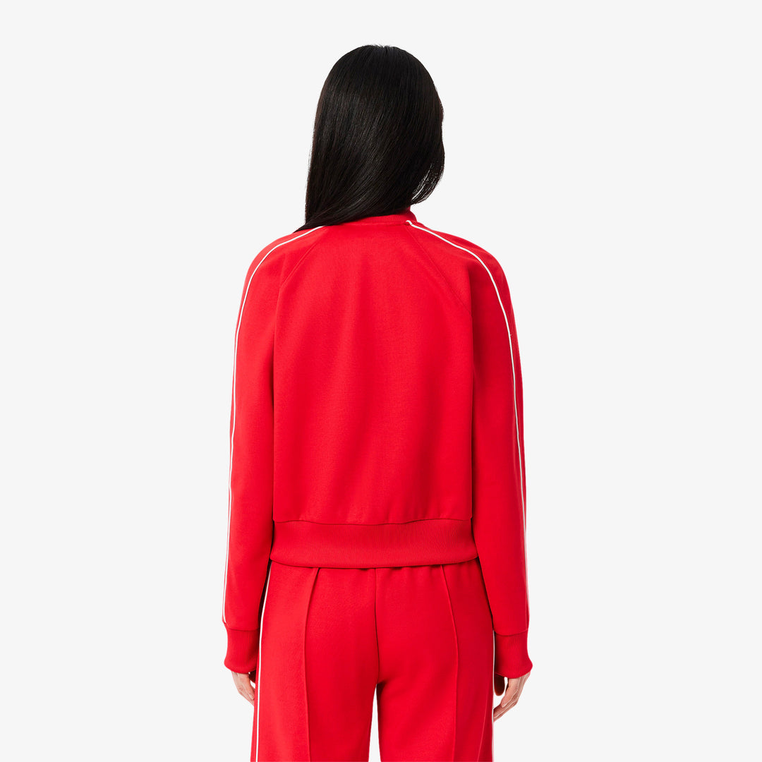 Lacoste Women's Paris Zip-Up Piqué Sweatshirt