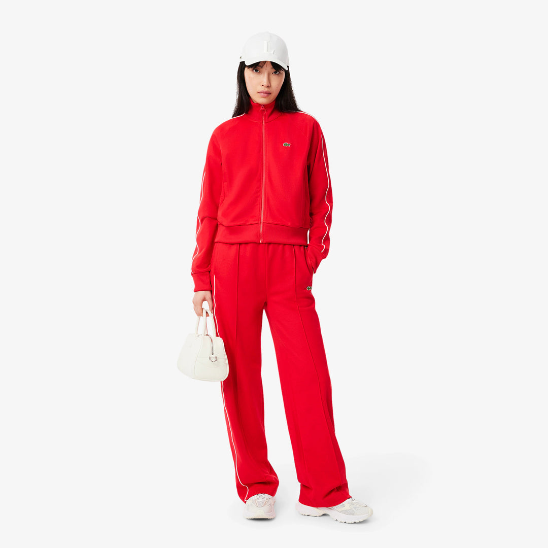 Lacoste Women's Paris Zip-Up Piqué Sweatshirt