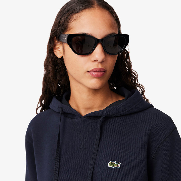 Lacoste Women's Relaxed Fit Piqué Hoodie