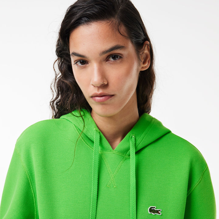 Lacoste Women's Relaxed Fit Piqué Hoodie