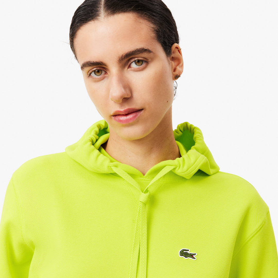 Lacoste Women's Relaxed Fit Piqué Hoodie