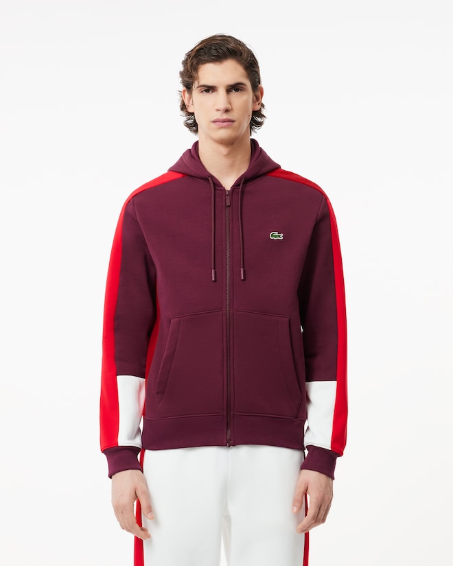 Lacoste Men's Zip-Up Colorblock Hoodie