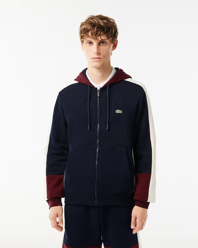 Lacoste Men's Zip-Up Colorblock Hoodie