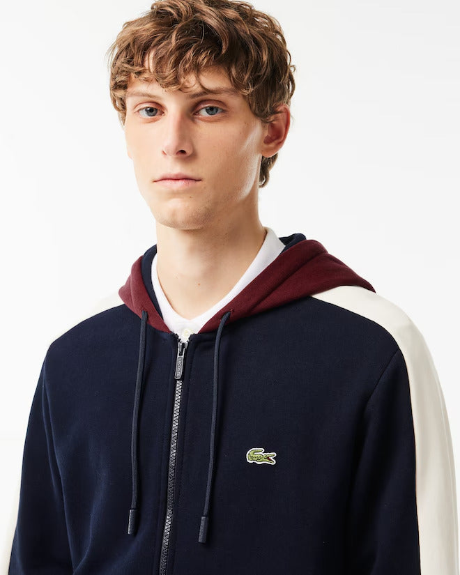 Lacoste Men's Zip-Up Colorblock Hoodie