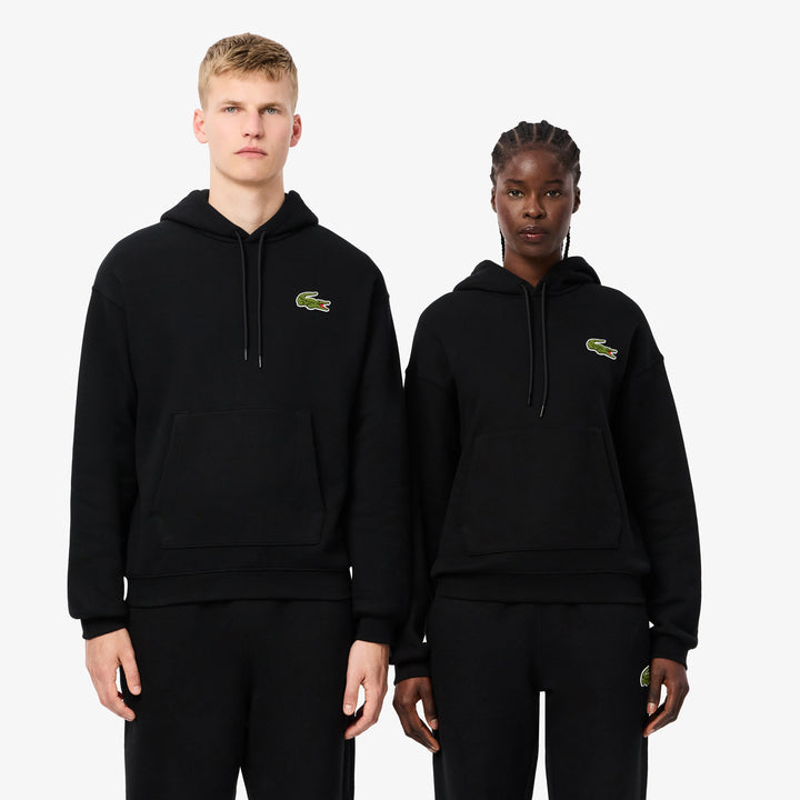 Lacoste Unisex Loose Fit Badge Accent Hoodie