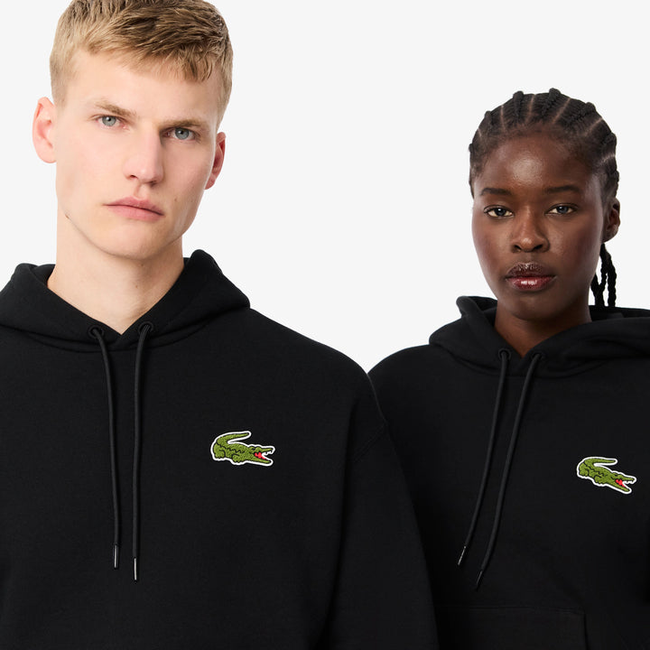 Lacoste Unisex Loose Fit Badge Accent Hoodie