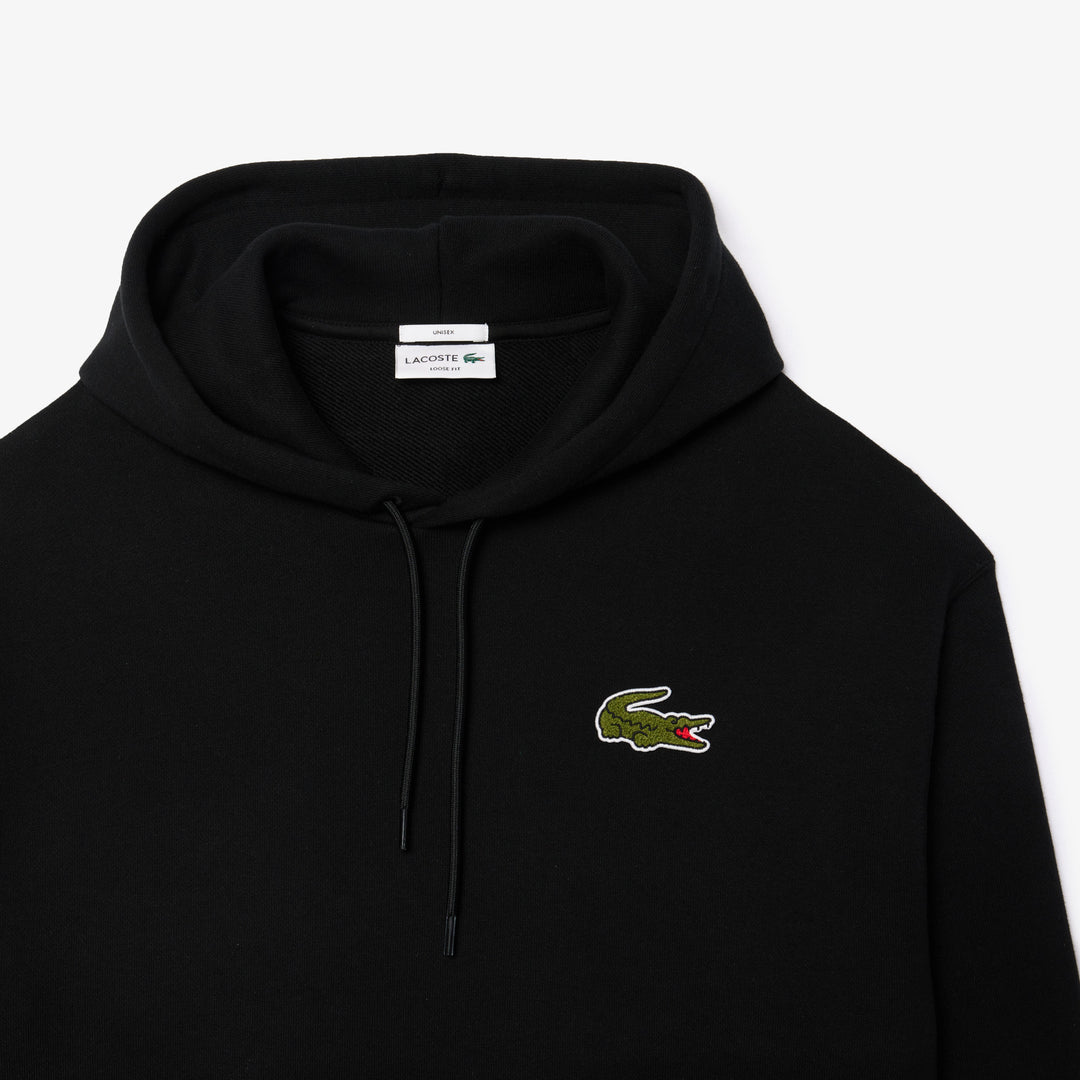 Lacoste Unisex Loose Fit Badge Accent Hoodie