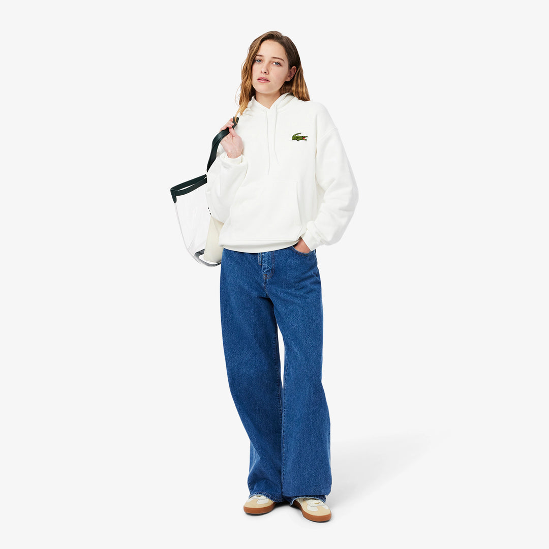 Lacoste Unisex Loose Fit Badge Accent Hoodie