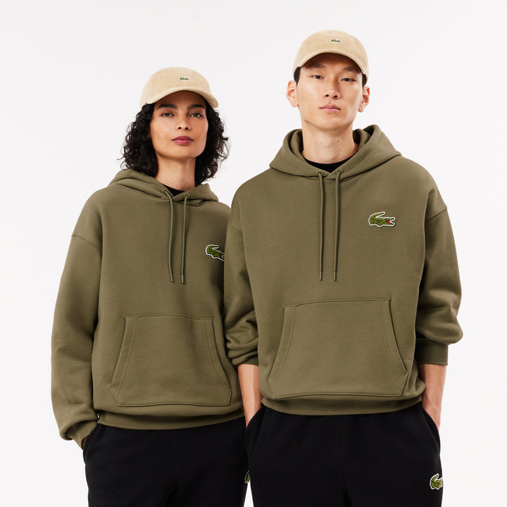 Lacoste Unisex Loose Fit Badge Accent Hoodie