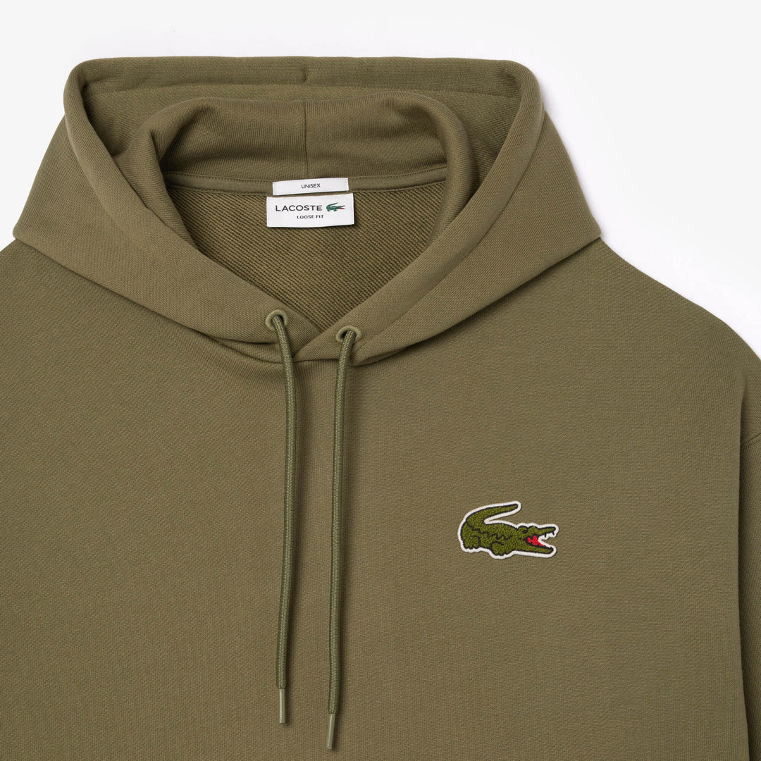 Lacoste Unisex Loose Fit Badge Accent Hoodie