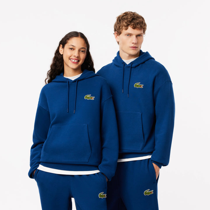 Lacoste Unisex Loose Fit Badge Accent Hoodie