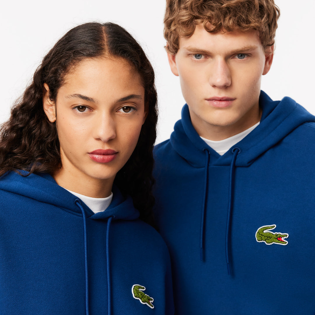Lacoste Unisex Loose Fit Badge Accent Hoodie