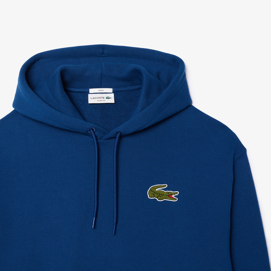 Lacoste Unisex Loose Fit Badge Accent Hoodie