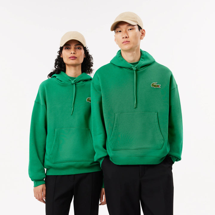 Lacoste Unisex Loose Fit Badge Accent Hoodie