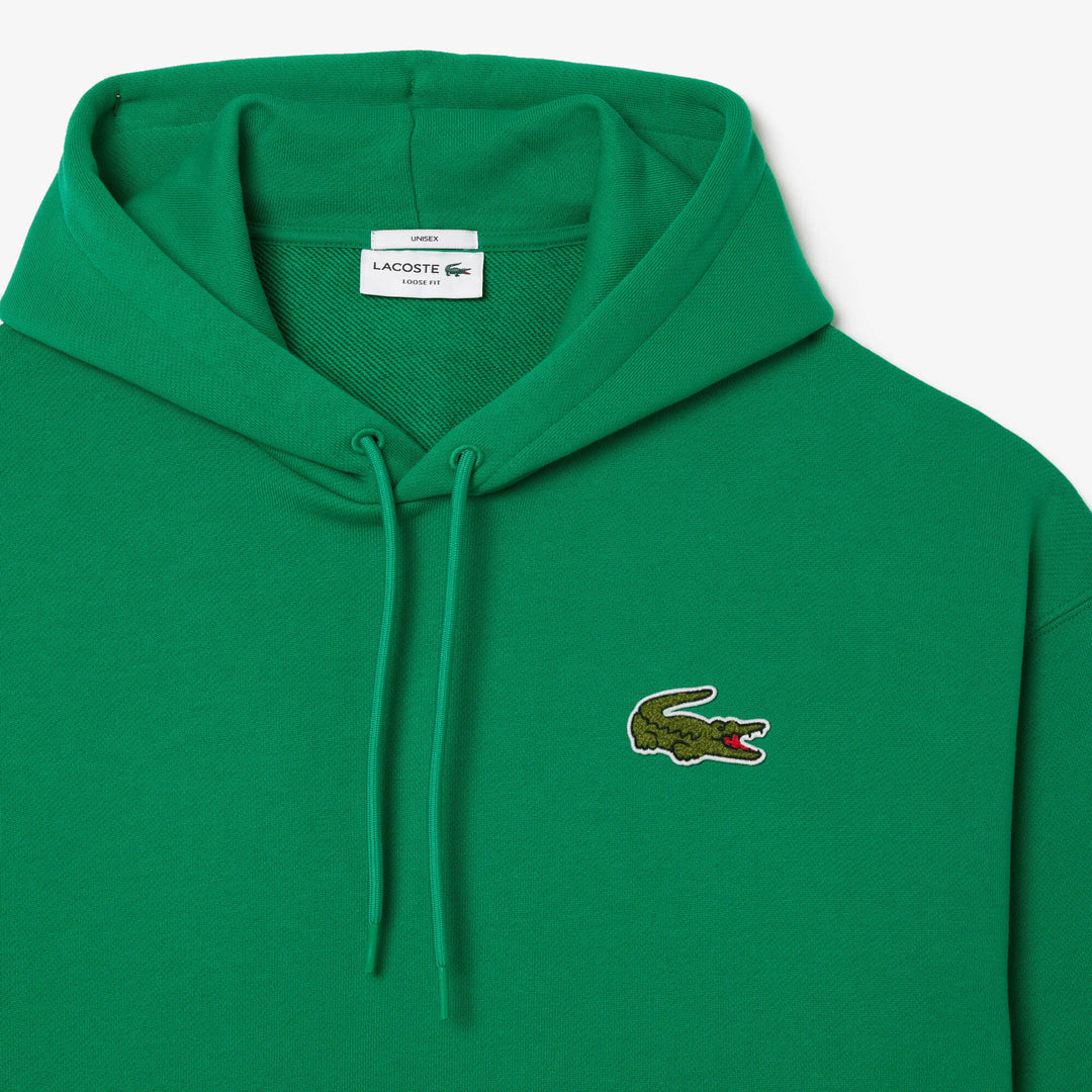 Lacoste Unisex Loose Fit Badge Accent Hoodie