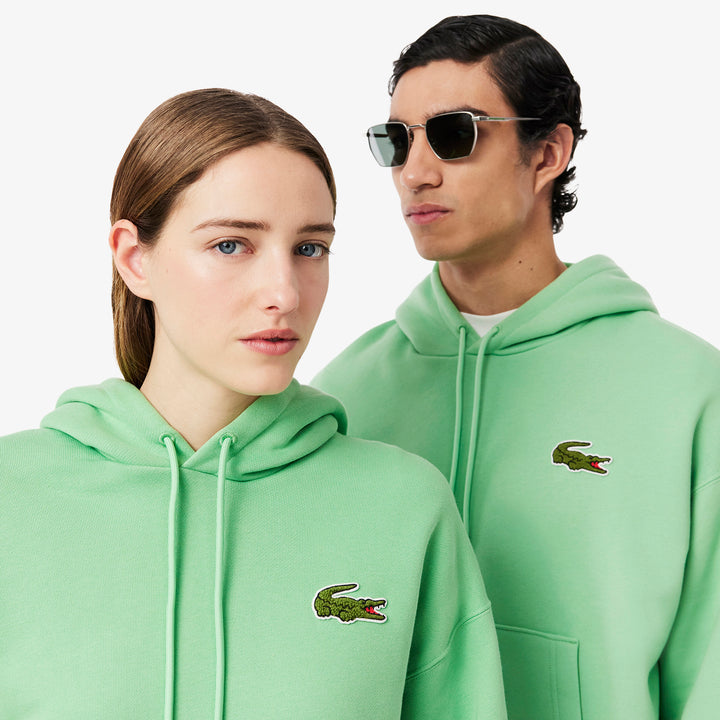 Lacoste Unisex Loose Fit Badge Accent Hoodie