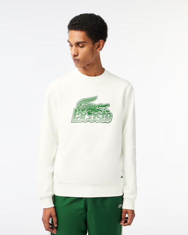 Lacoste Men’s Crew Neck Unbrushed Fleece Sweatshirt