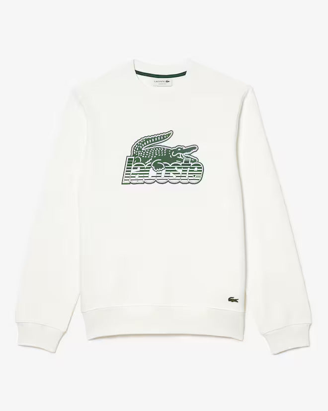 Lacoste Men’s Crew Neck Unbrushed Fleece Sweatshirt