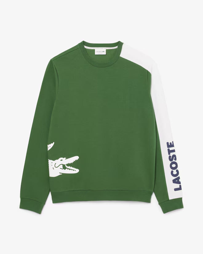 Lacoste Men's Printed Fleece Lounge Sweatshirt