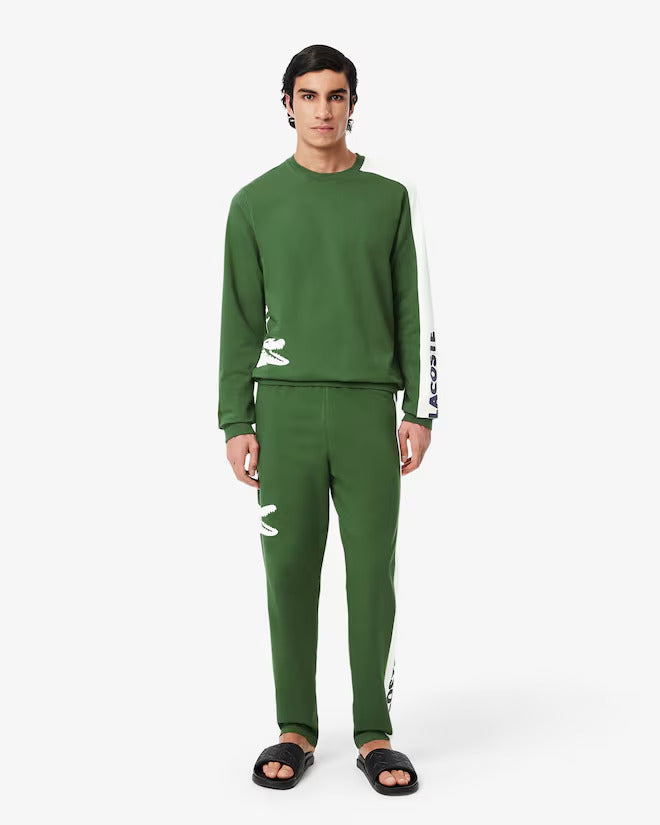 Lacoste Men's Printed Fleece Lounge Sweatshirt