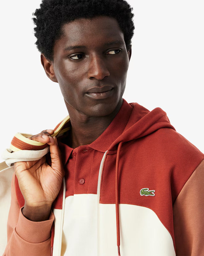 Lacoste Men's Zip-Up Colorblock Hoodie