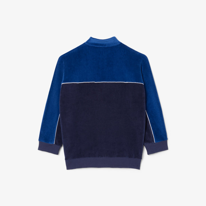 Lacoste Kids' Zip-Up Colorblock Velour Sweatshirt