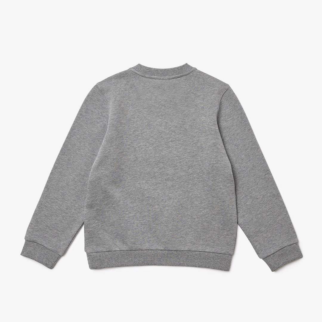 Lacoste Kids’ Crew Neck Embroidered Cotton Fleece Sweatshirt