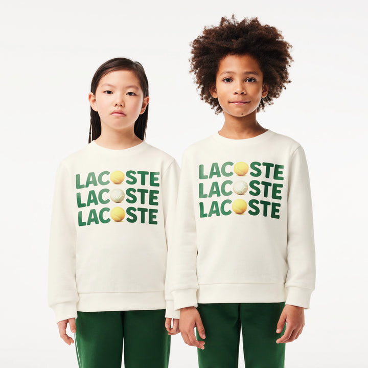 Lacoste Kids' Fleece Crew Neck Print Sweatshirt