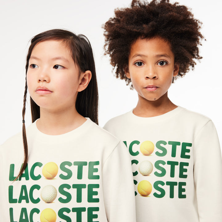 Lacoste Kids' Fleece Crew Neck Print Sweatshirt