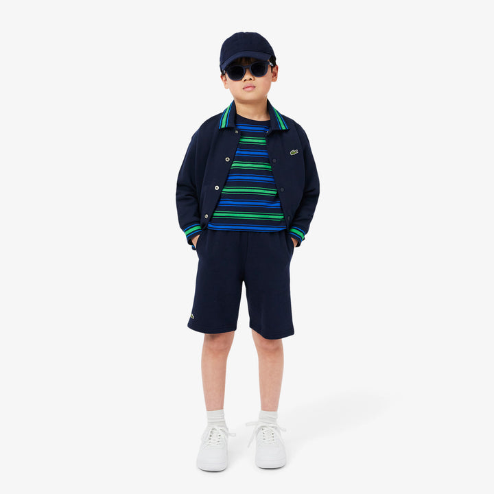 Lacoste Kids' Button-Down Fleece Sweatshirt