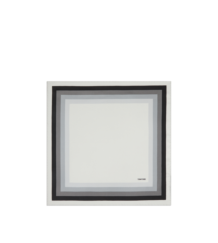 TOM FORD GEOMETRIC SILK POCKET SQUARE