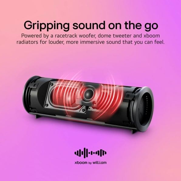 LG GRABC.AUSAWBK LG xboom Grab Core | Bluetooth Speaker | xboom Signature Sound by will.i.am for Ultimate Portability