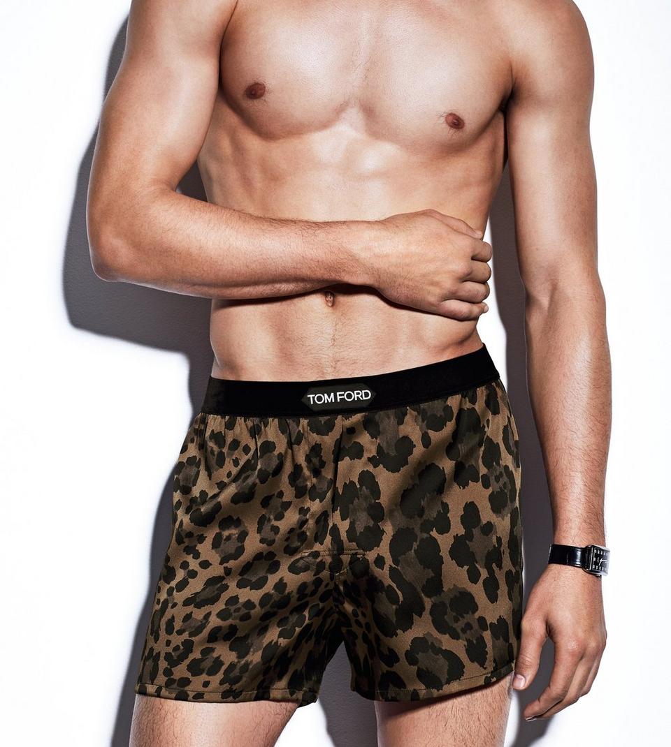 TOM FORD LEOPARD SILK BOXERS