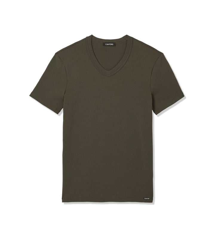 TOM FORD COTTON V-NECK T-SHIRT