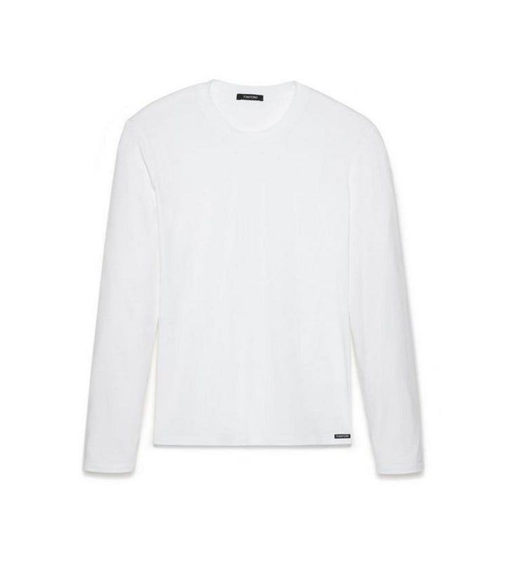 TOM FORD COTTON MODAL LONG SLEEVE CREW NECK T-SHIRT