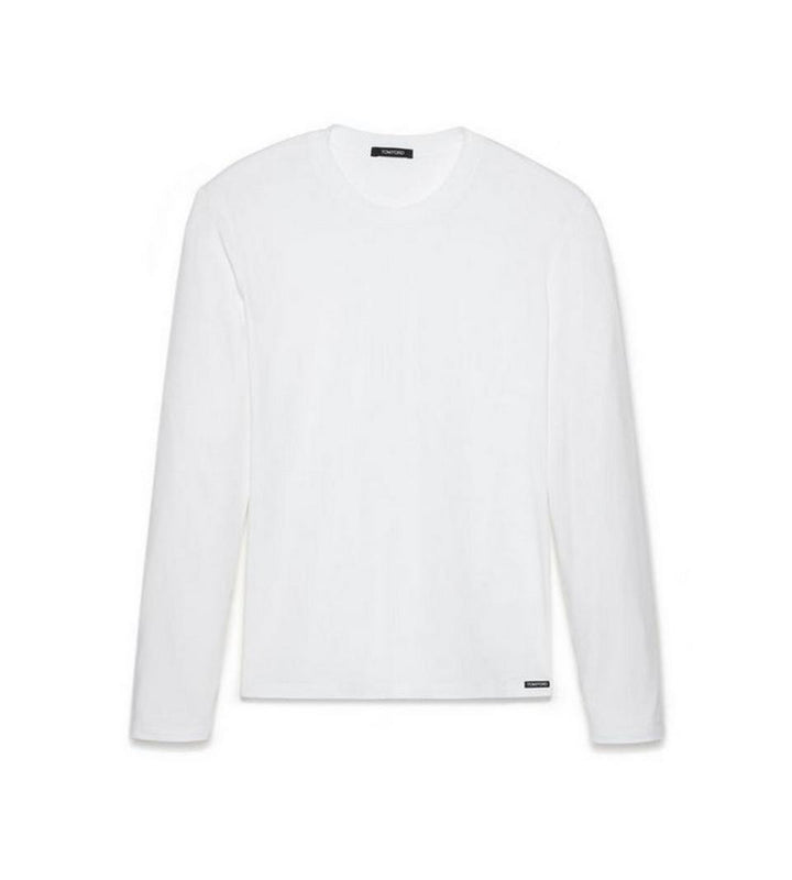 Tom Ford COTTON MODAL LONG SLEEVE CREW NECK T-SHIRT