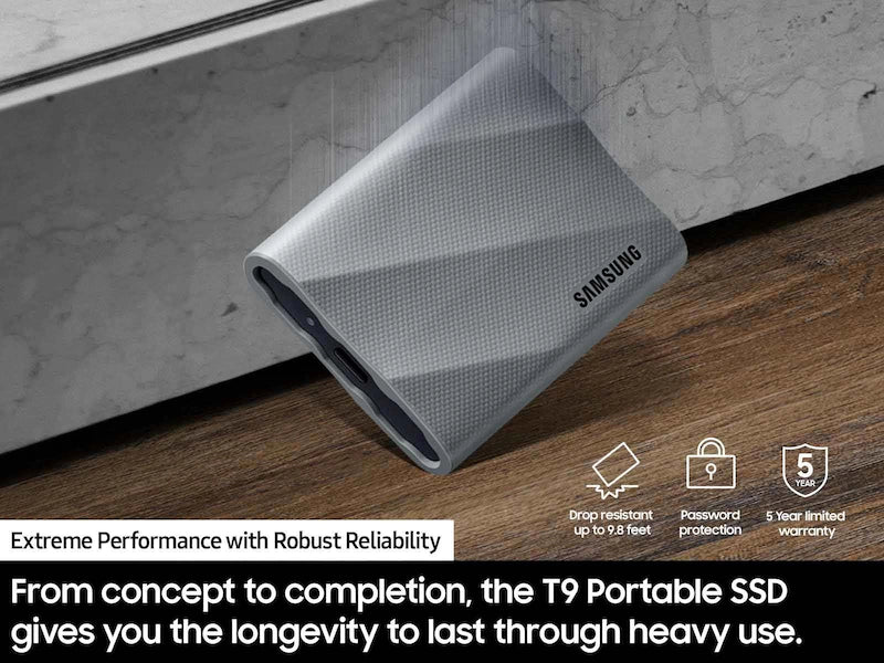 Samsung  Portable SSD T9 USB 3.2 Gen2x2 2TB (Black)