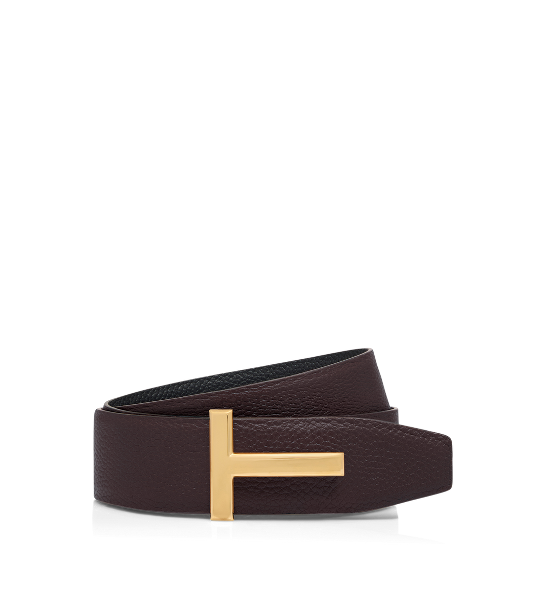 TOM FORD GRAIN LEATHER T ICON BELT