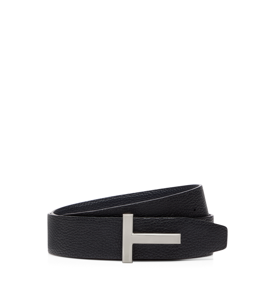 TOM FORD GRAIN LEATHER T ICON BELT